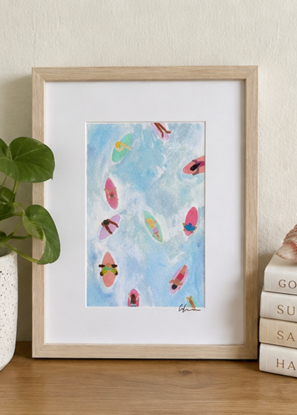 Paddle Out – Original Watercolor