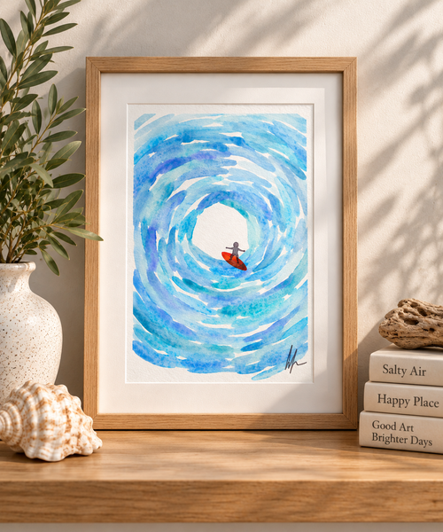 Little Surfer – Original Watercolor