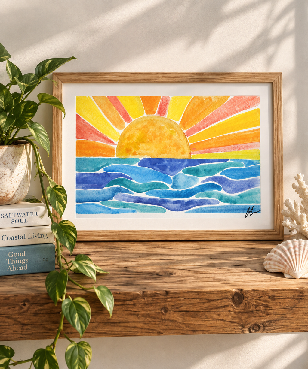 The Setting Sun – Original Watercolor