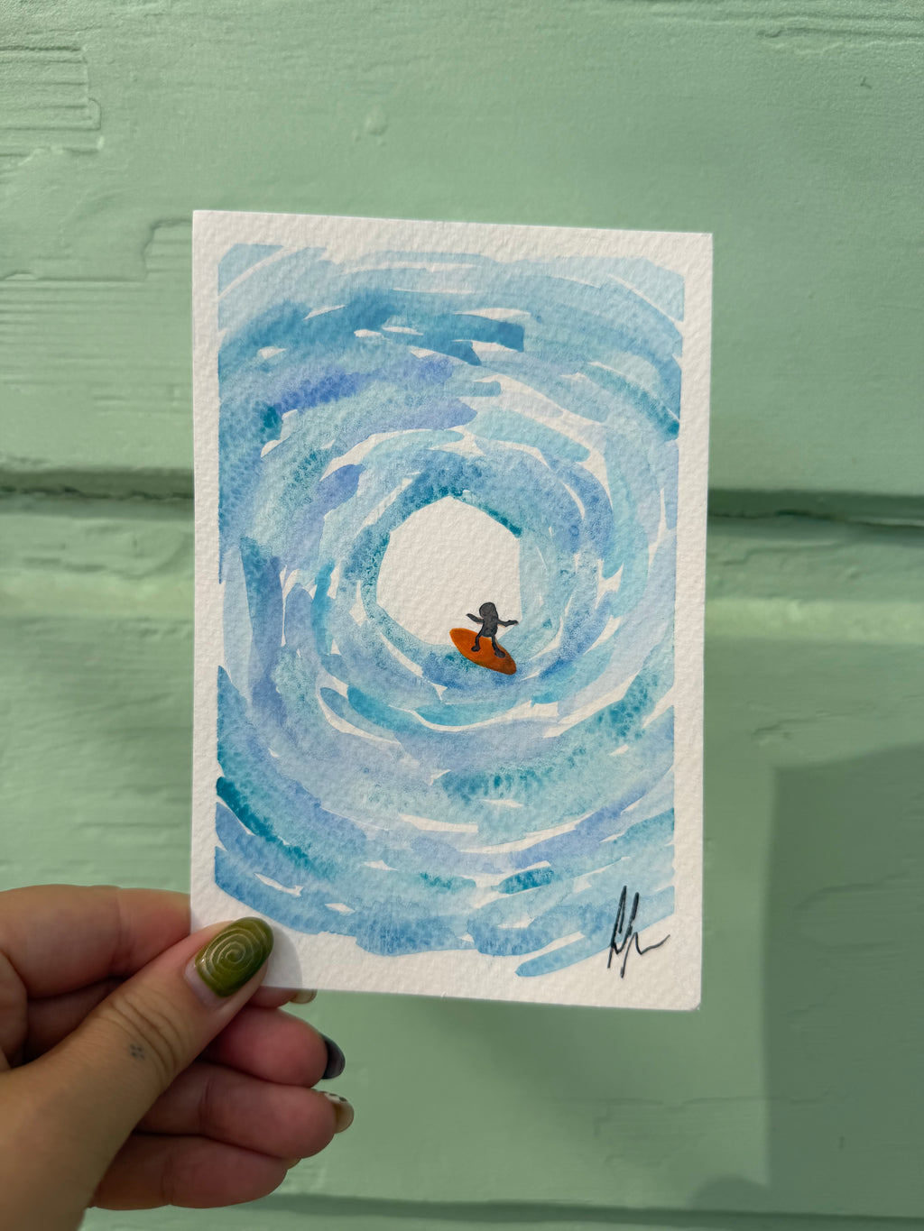 Little Surfer – Original Watercolor