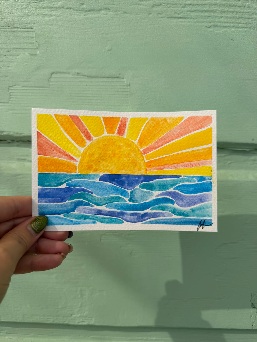 The Setting Sun – Original Watercolor