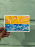 The Setting Sun – Original Watercolor