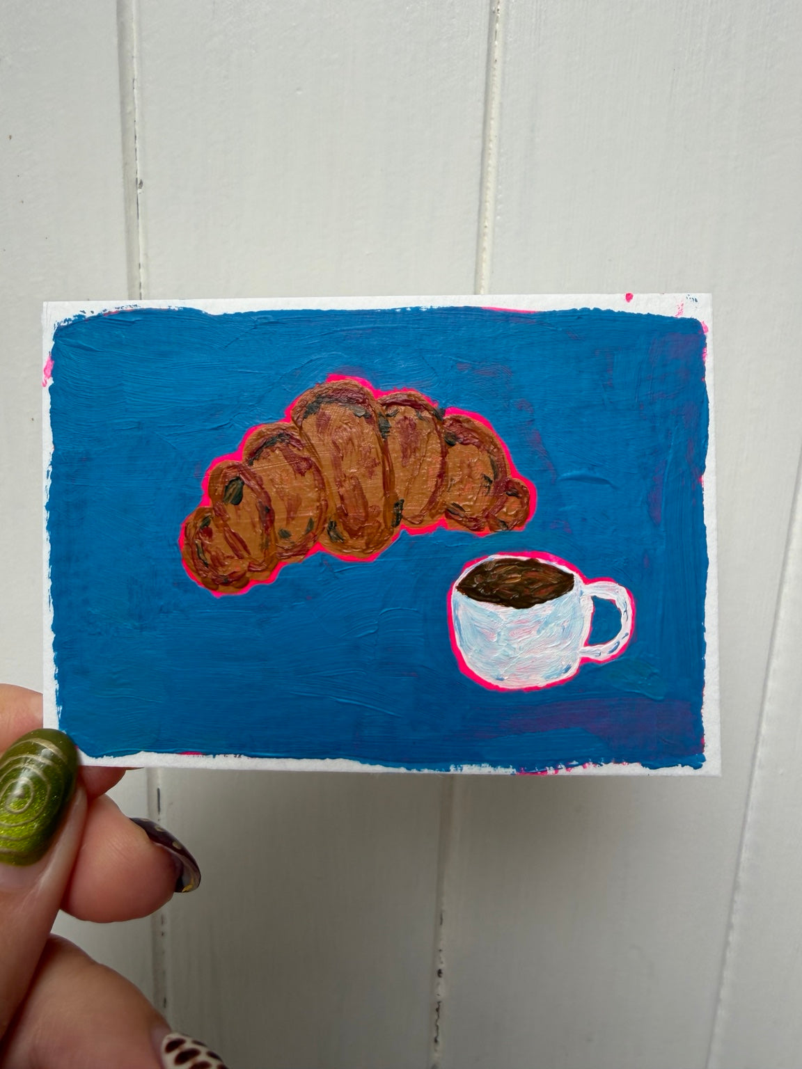 Coffee & Croissant Mini Art Print